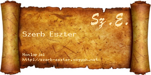 Szerb Eszter névjegykártya
